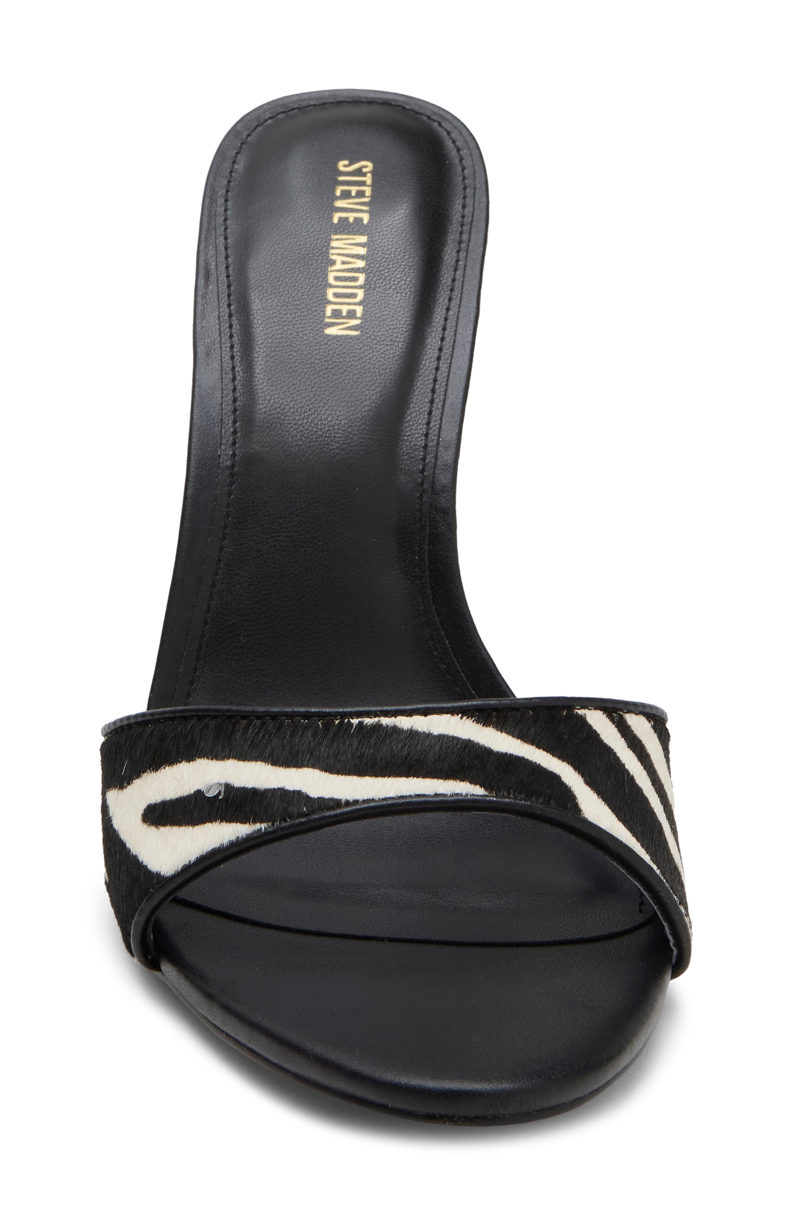 Davina Genuine Calf Hair Sandal, Alternate, color, ZEBRA