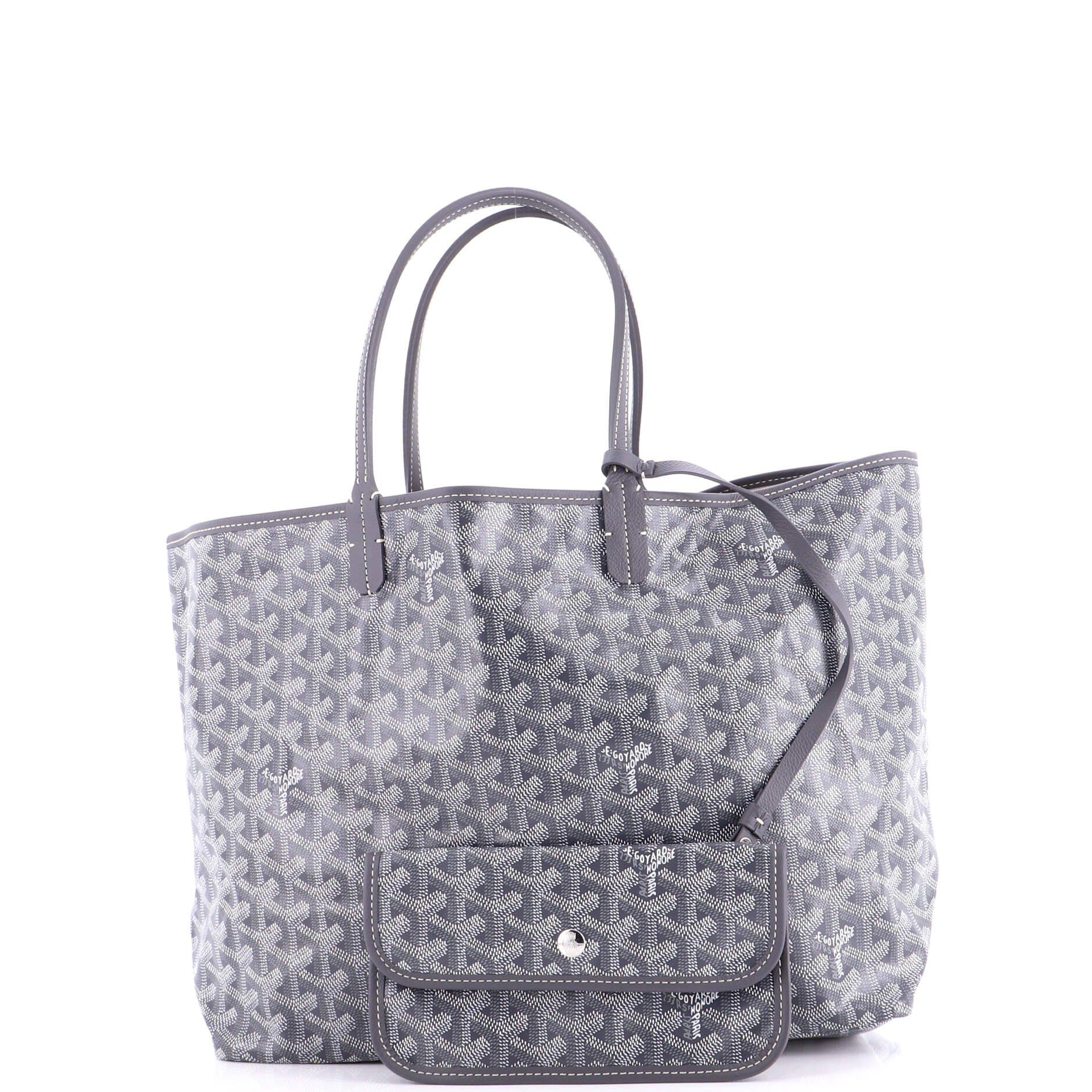 Pre-Owned Goyard Saint Louis Tote Coated Canvas PM, Alternate, color, Gray