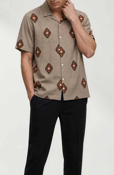 Homer Geometric Print Short Sleeve Shirt