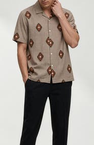 Noize Homer Geometric Print Short Sleeve Shirt