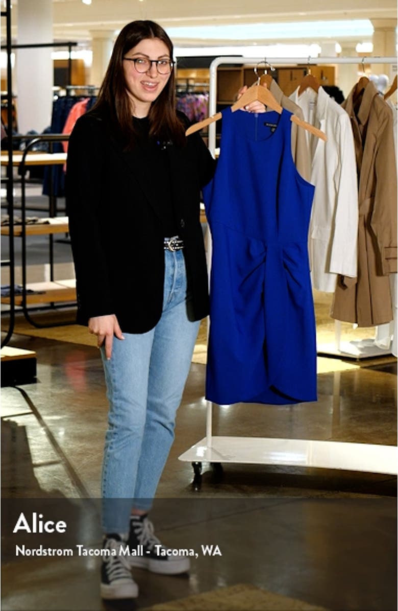 Brett Drape Sleeveless Crepe Minidress, sales video thumbnail