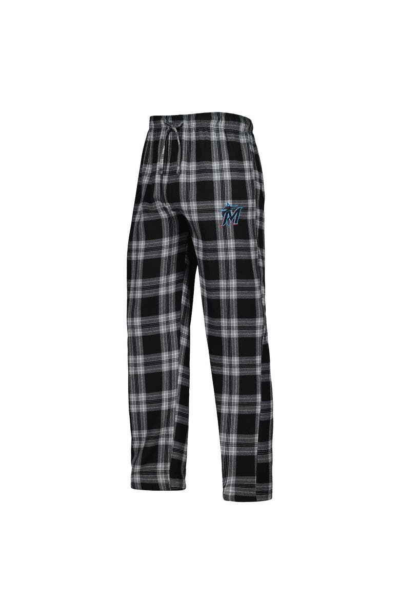 CONCEPTS SPORT Men's Concepts Sport Black/Gray Miami Marlins Badge T-Shirt & Pants Sleep Set, Alternate, color, 