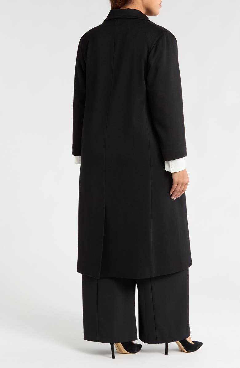 Fleurette Holland Longline Wool Coat, Alternate, color, Black