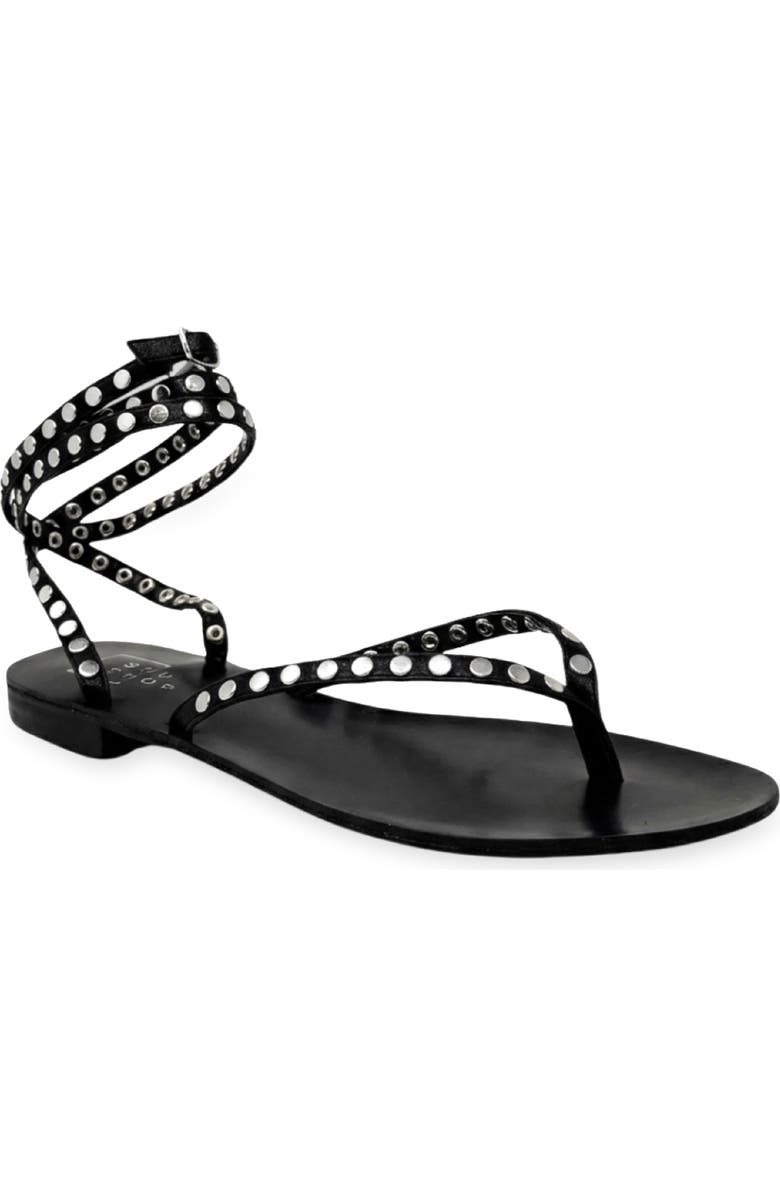 SHUSHOP Bibi Ankle Strap Sandal, Main, color, Black