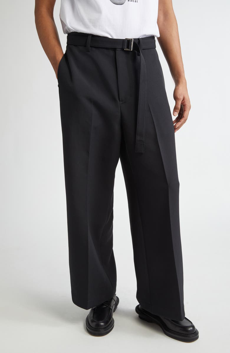 Sacai Wool Twill Pants, Main, color, 