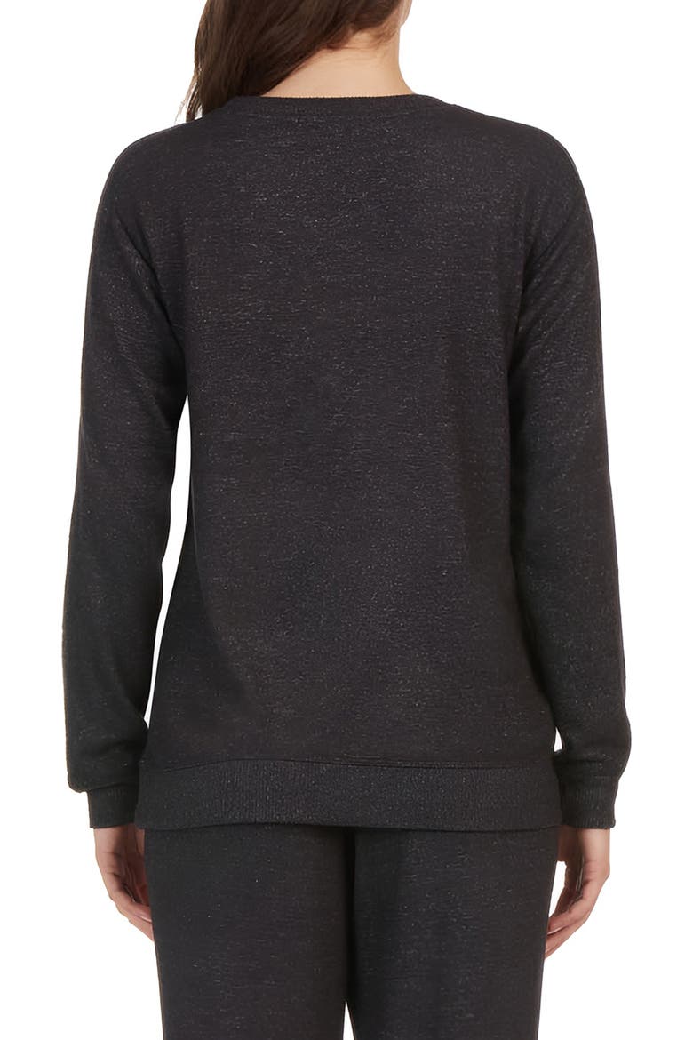 Crewneck Sweatshirt & Pants Set, Alternate, color, HEATHER BLACK