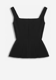 Nocturne Boned Square Neck Peplum Bustier Top