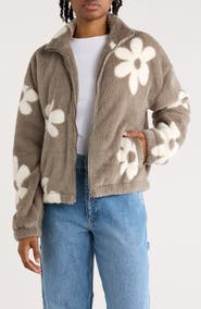 Thread & Supply Printed Faux Shearling Jacket