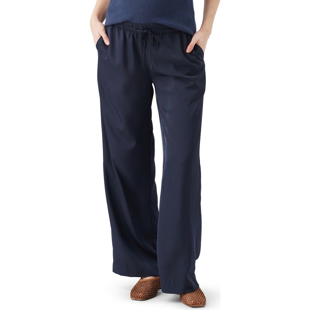 Ripe Maternity Tamara Satin Pull-On Pant in Midnight at Nordstrom, Size Small