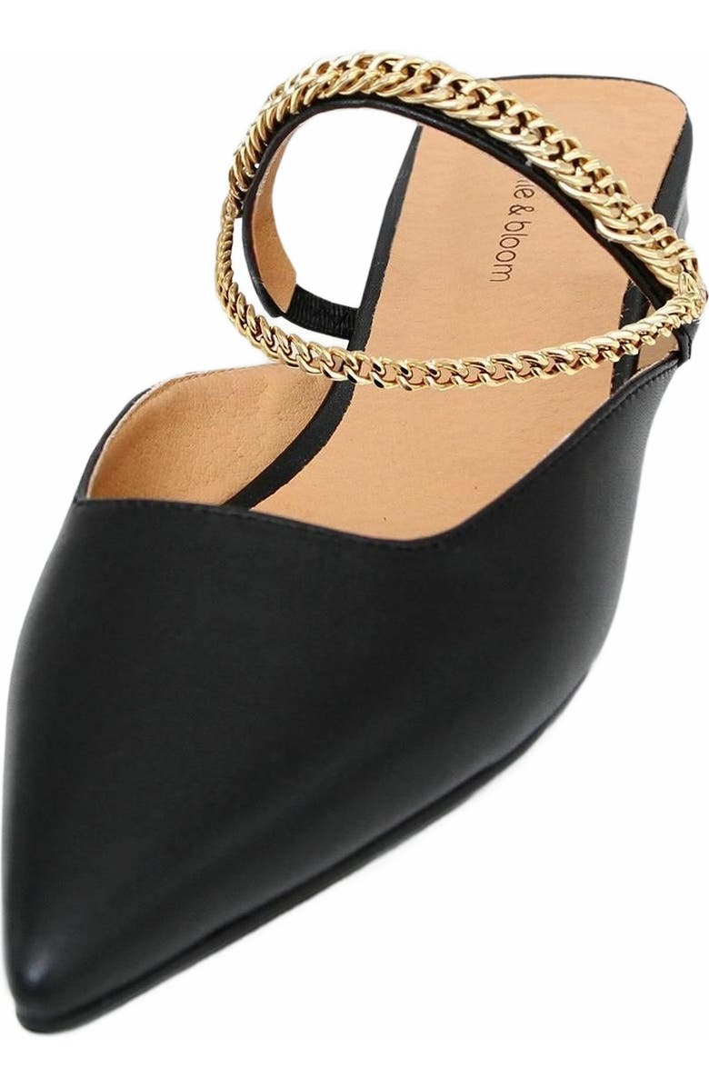 Belle & Bloom On The Go Leather Flat, Alternate, color, Black