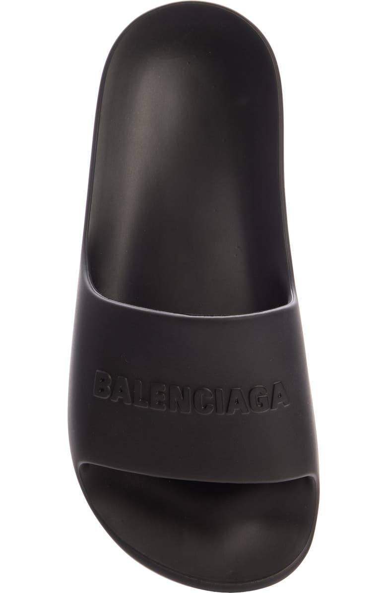 Balenciaga Logo Platform Slide Sandal, Alternate, color,
