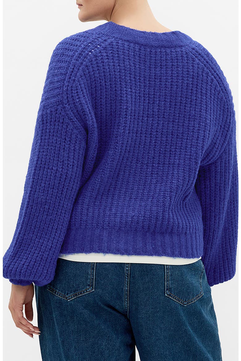 Kiara Ribbed Cardigan, Alternate, color, OCEAN BLUE