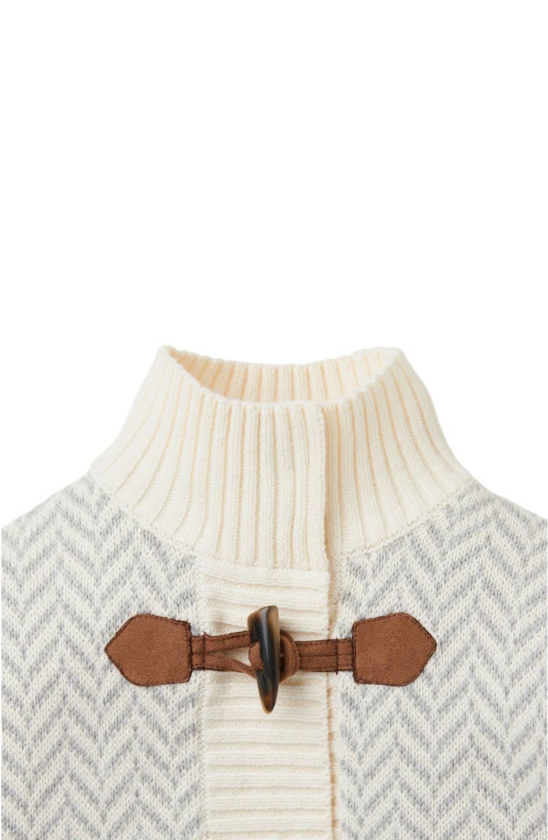 Hope & Henry Baby Girls' Toggle Sweater Cardigan, Infant, Alternate, color, Gray Herringbone