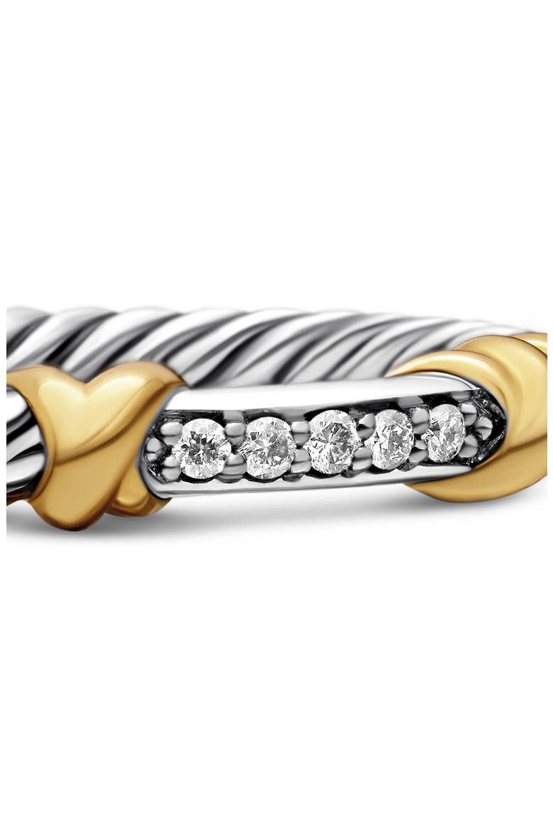 Petite Helena Wrap Ring with 18K Yellow Gold and Diamonds, Alternate, color, DIAMOND/ SILVER
