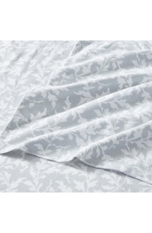 Laura Ashley Crestwood Cotton Flannel Sheet Set In Lt-pastel Grey