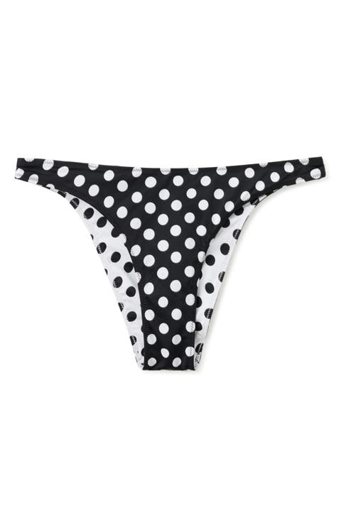 Reversible Polka Dot Cheeky Bikini Bottoms