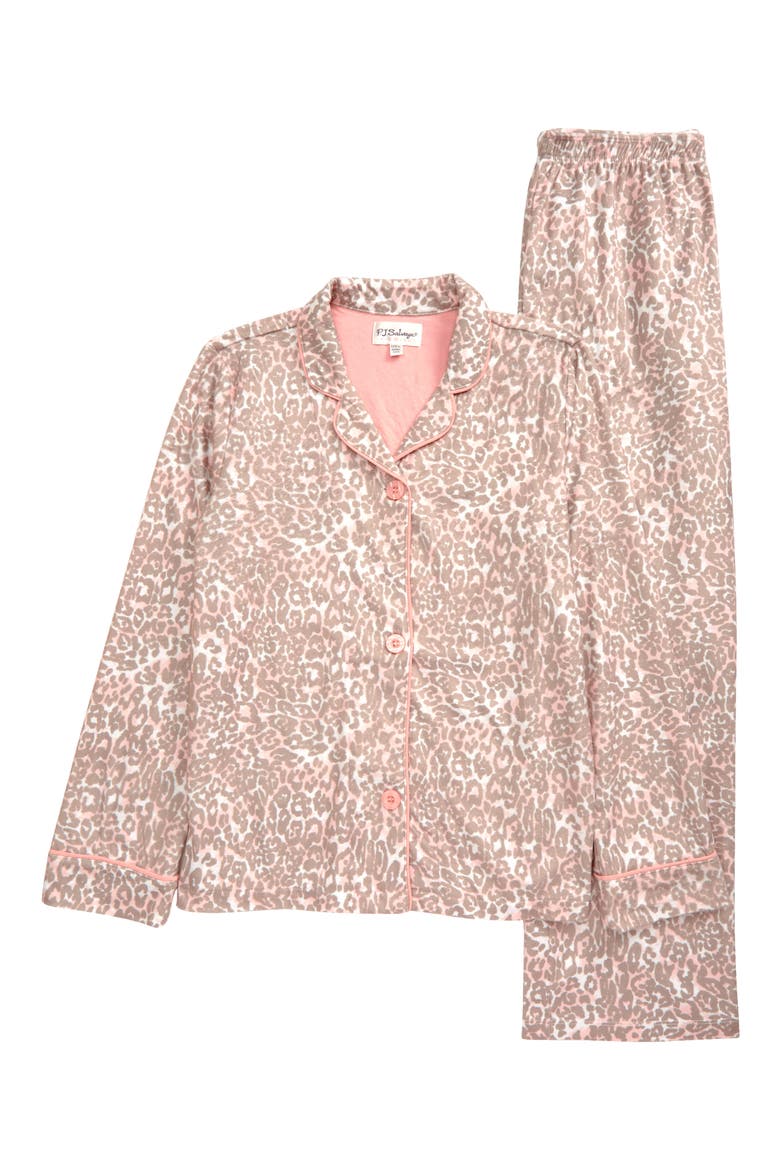 Kids' Notch Collar Two-Piece Pajamas, Main, color, BLUSH