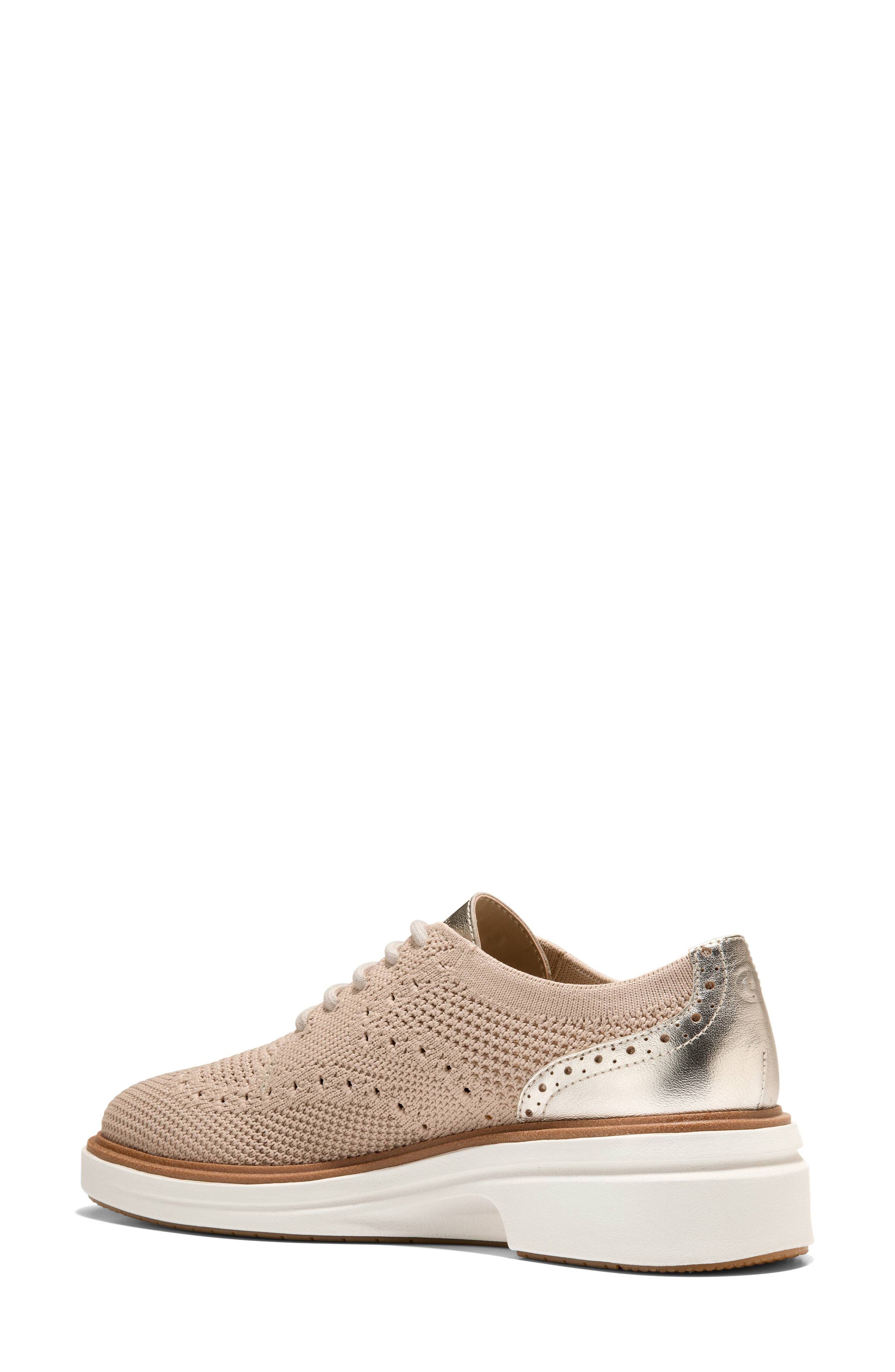 Cole Haan OriginalGrand Cityspectre Knit Derby, Alternate, color, Sesame Stitchlite / Soft Gold