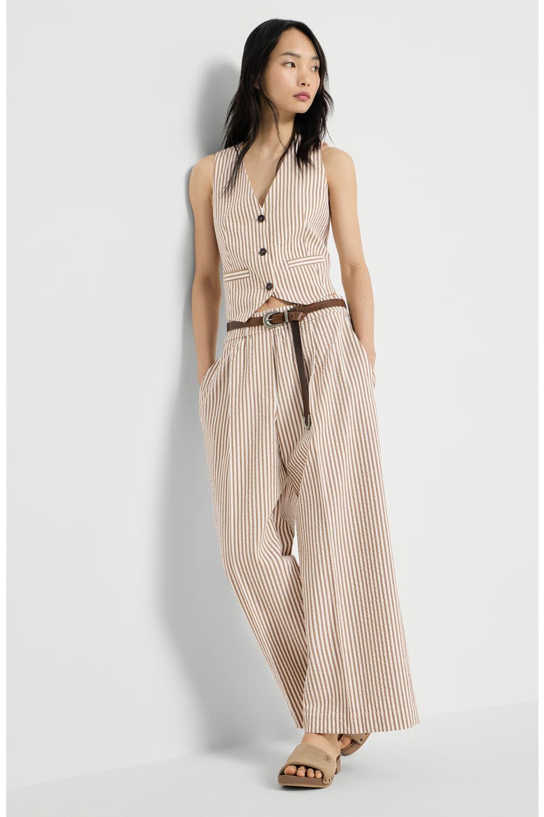 Baggy track trousers, Alternate, color, Beige