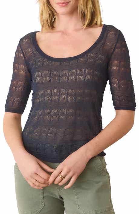 Marine Layer Alana Pointelle Stitch Sweater