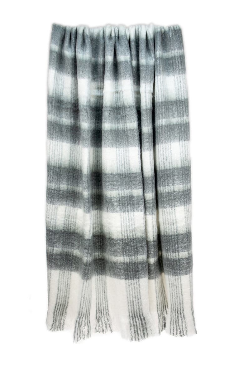 Stella Transitional White 52" x 67" Woven Handloom Throw Blanket, Alternate, color, WHITE