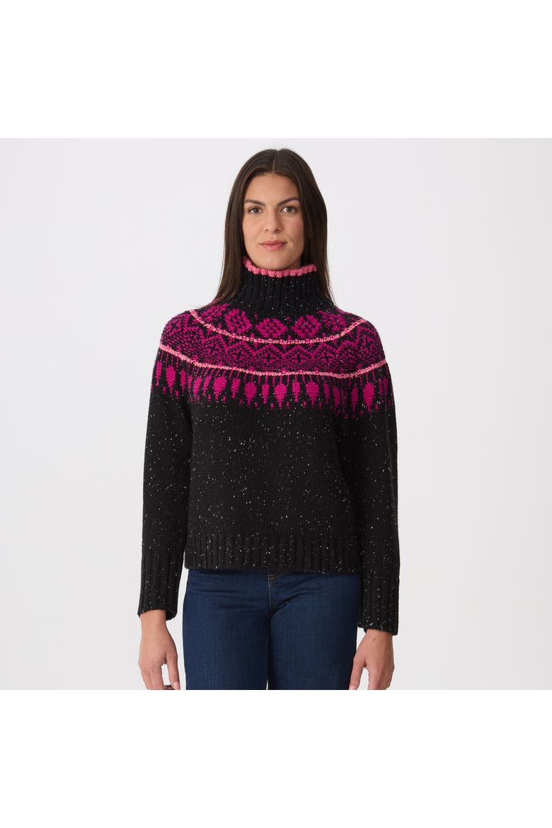 Helena Mock Neck, Main, color, Heather Black