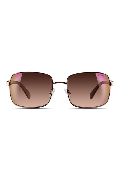 Velvet Eyewear Ruby Sunglasses in Rose Gold 1 