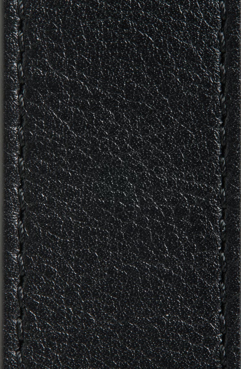 Valentino Garavani VLOGO Leather Belt, Alternate, color, Black