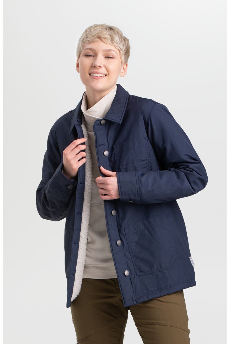 Water Resistant Lined Chore Jacket, Alternate, color, NAVAL BLUE