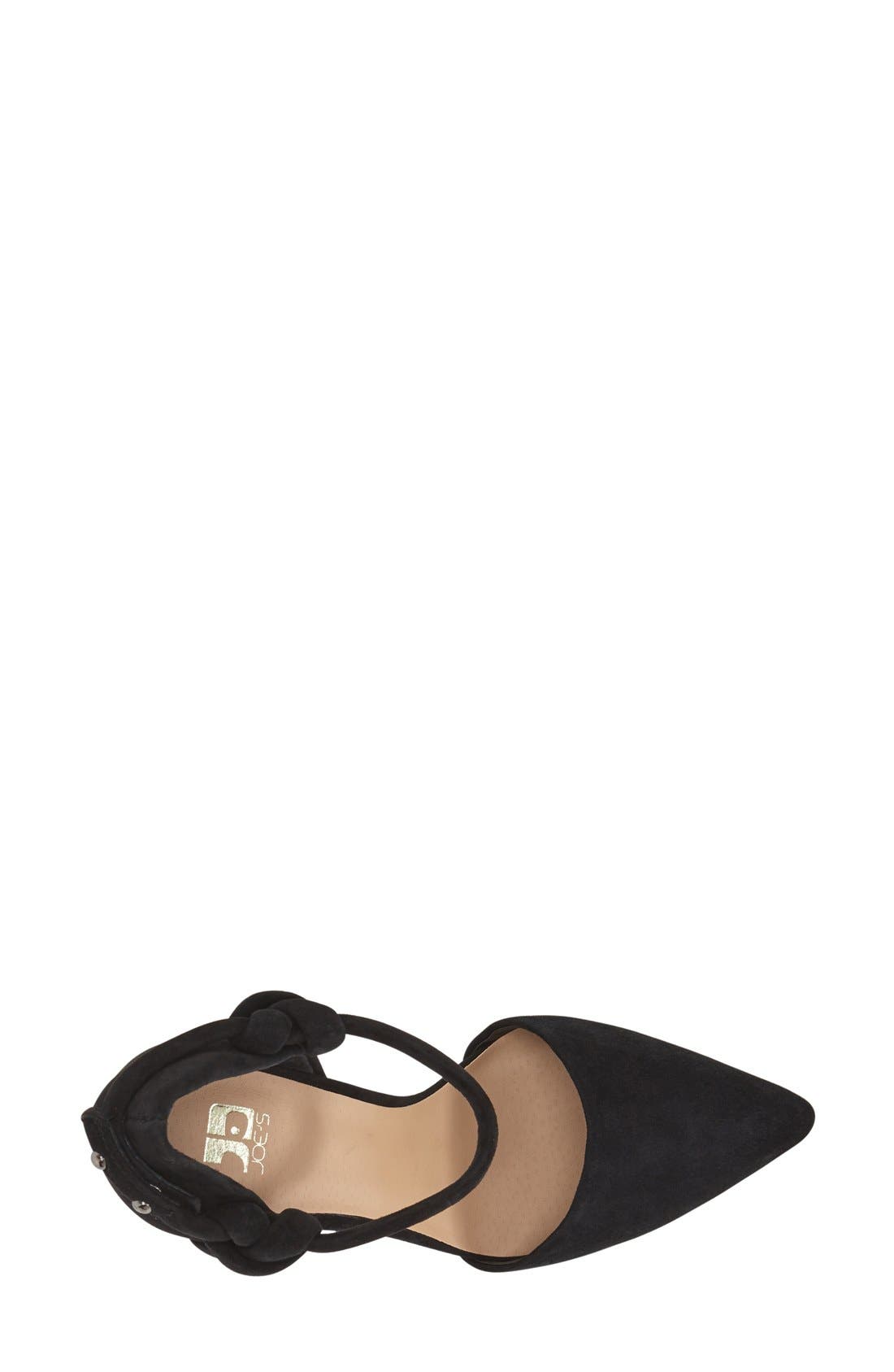 'Hamilton' Ankle Strap Pump, Alternate, color, BLACK SUEDE