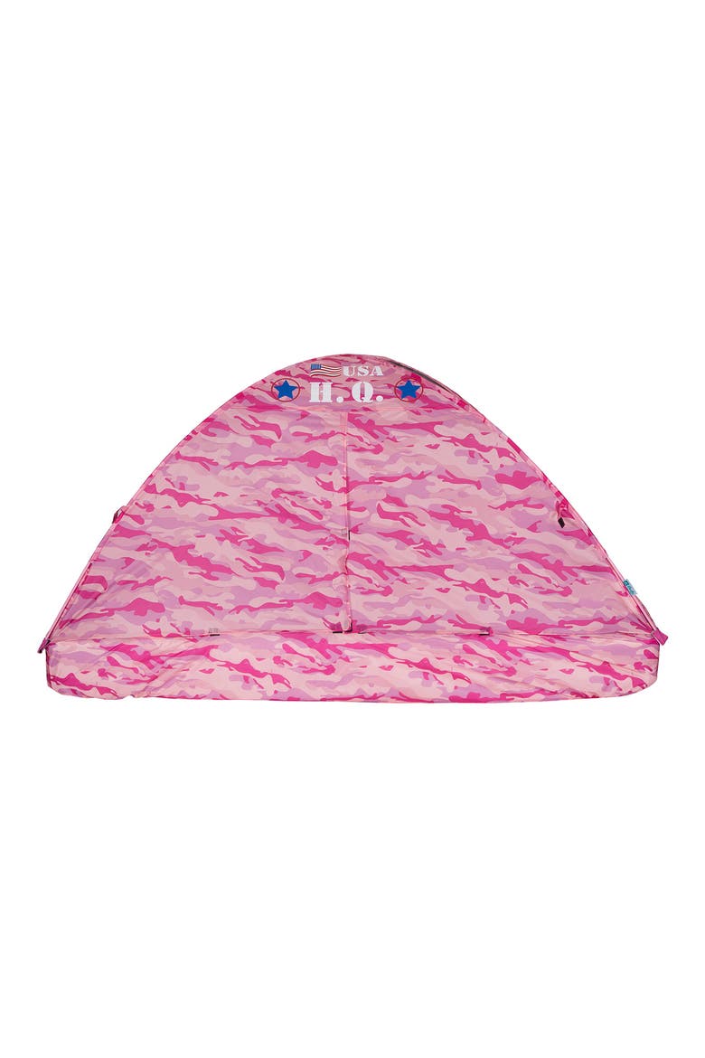 Twin-Size Camo Bed Tent, Alternate, color, PINK