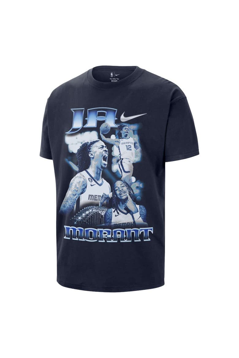 Unisex Nike Ja Morant Navy Memphis Grizzlies Athlete T-Shirt, Alternate, color, Navy