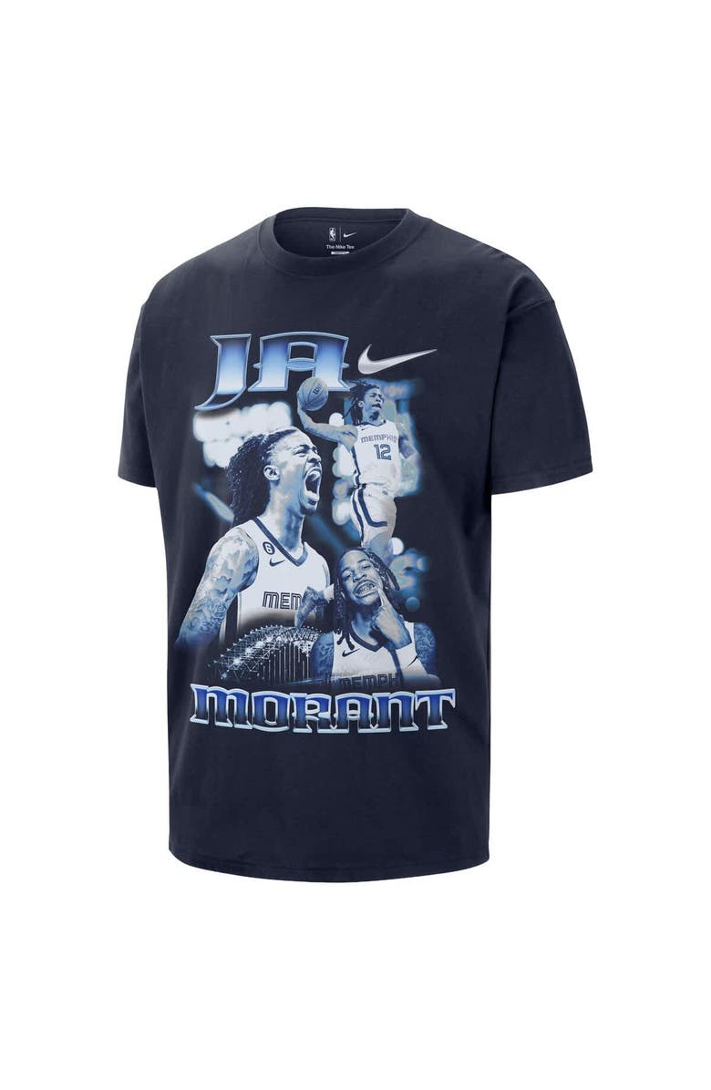 Nike Unisex Nike Ja Morant Navy Memphis Grizzlies Athlete T-Shirt, Alternate, color, Navy