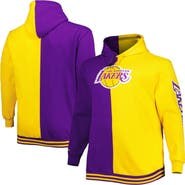Mitchell & Ness Men's Mitchell & Ness Purple/Gold Los Angeles Lakers Big & Tall Hardwood Classics Split Pullover Hoodie