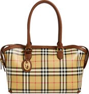 Burberry Small Check Coated Canvas Zip Tote