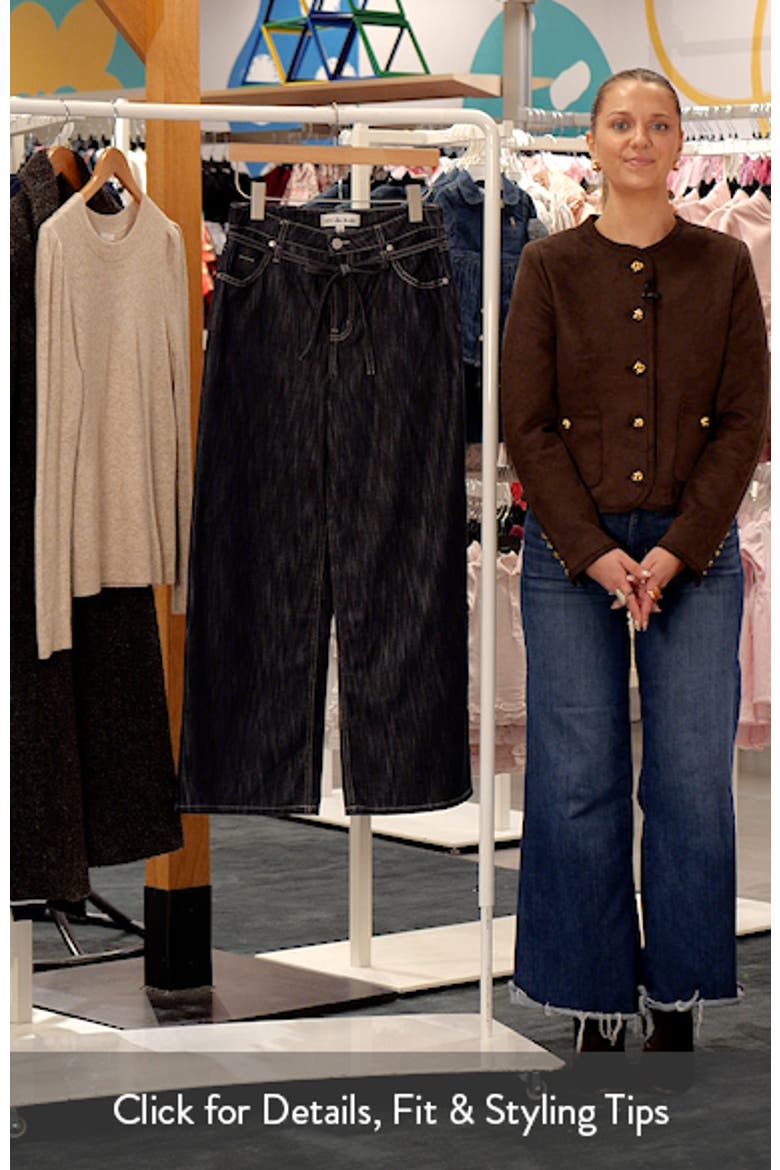 Tie Waist Super Wide Leg Jeans video