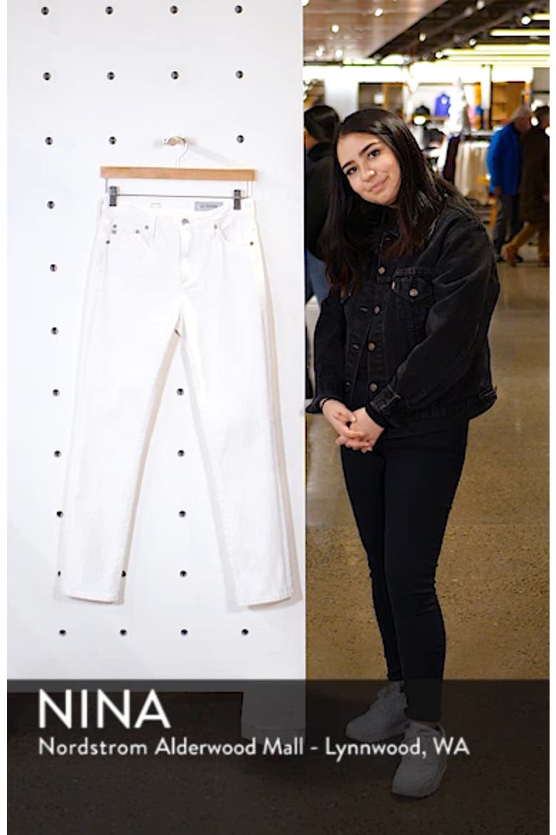 Mari High Waist Slim Straight Leg Jeans video