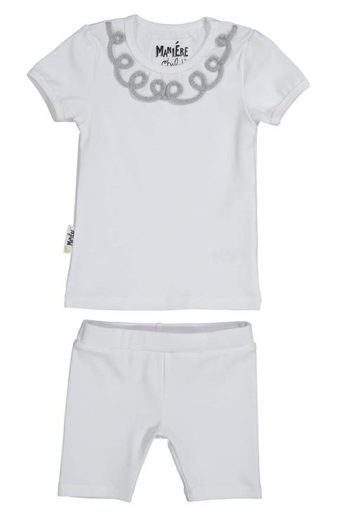 Kids' Scalloped Collar Top & Shorts Set (Toddler)