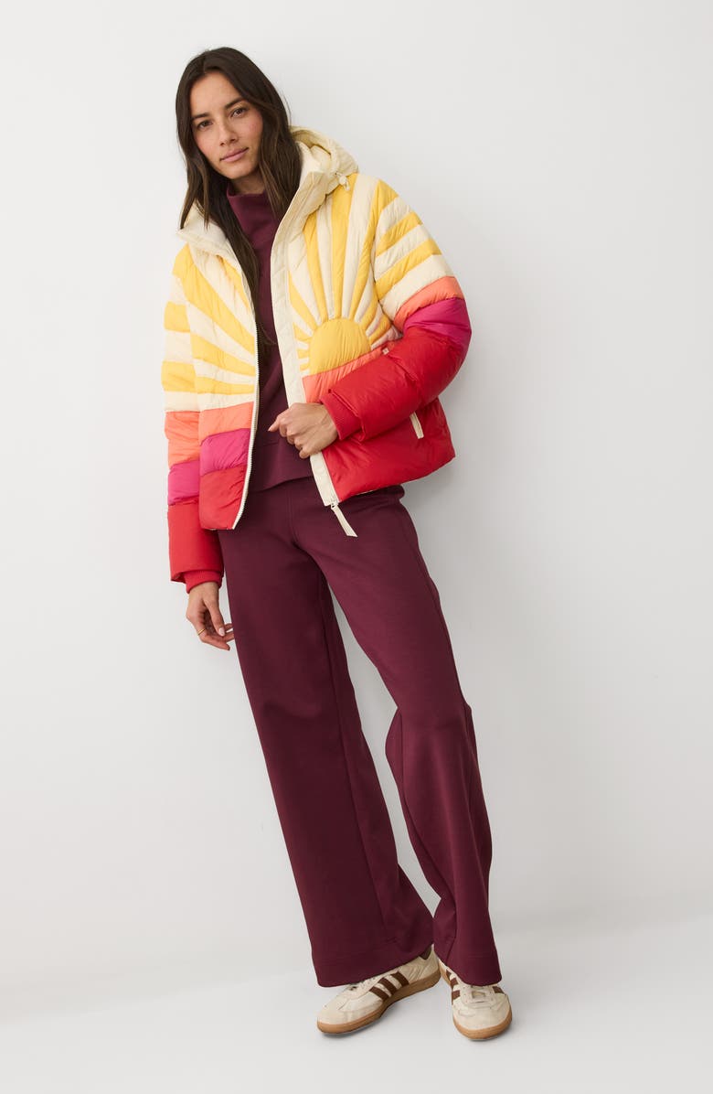 Marine Layer Sunbeam Puffer Jacket, Alternate, color, Sunburst