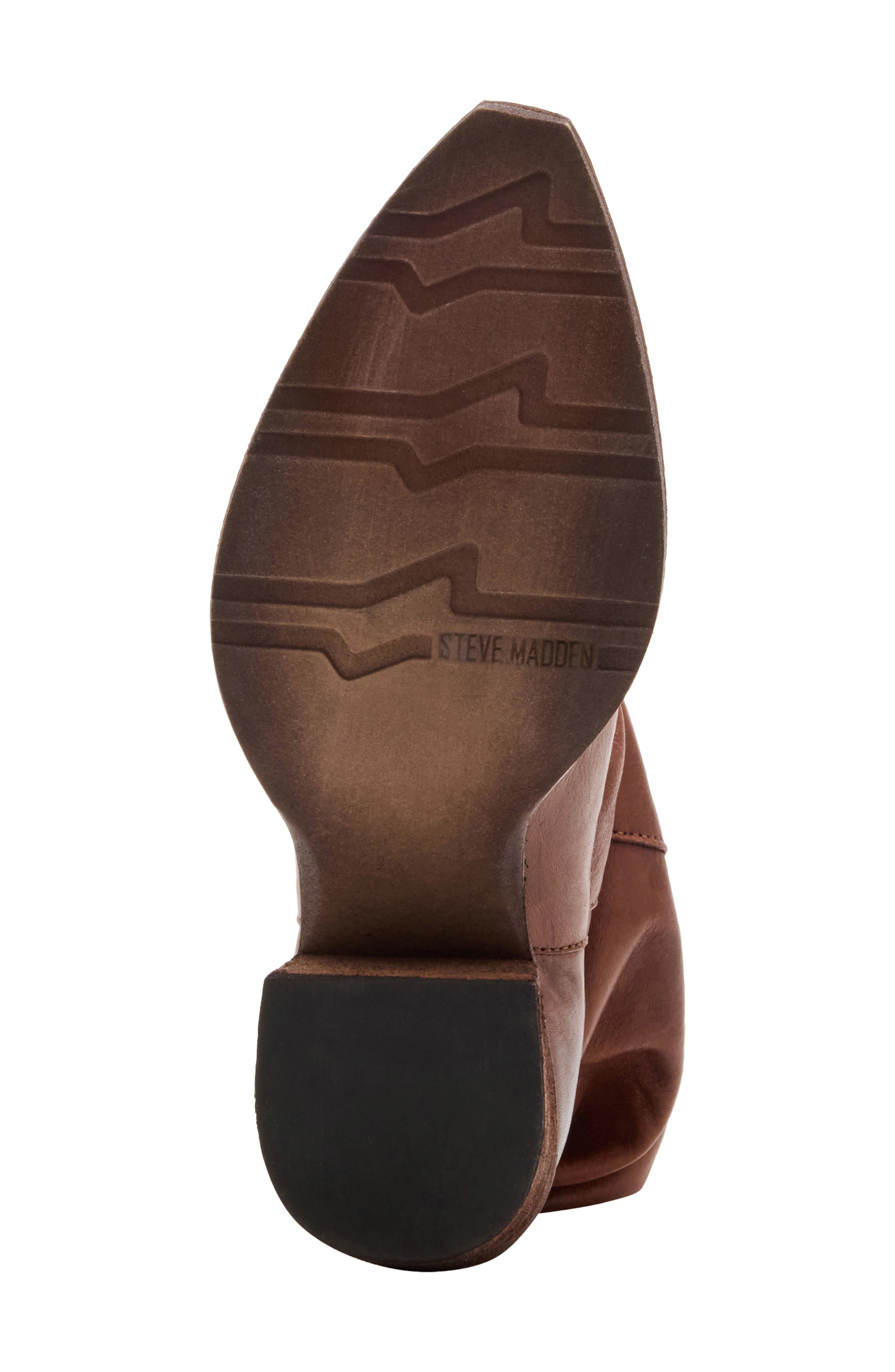 Steve Madden Stage Slouch Boot, Alternate, color, Cognac Leather