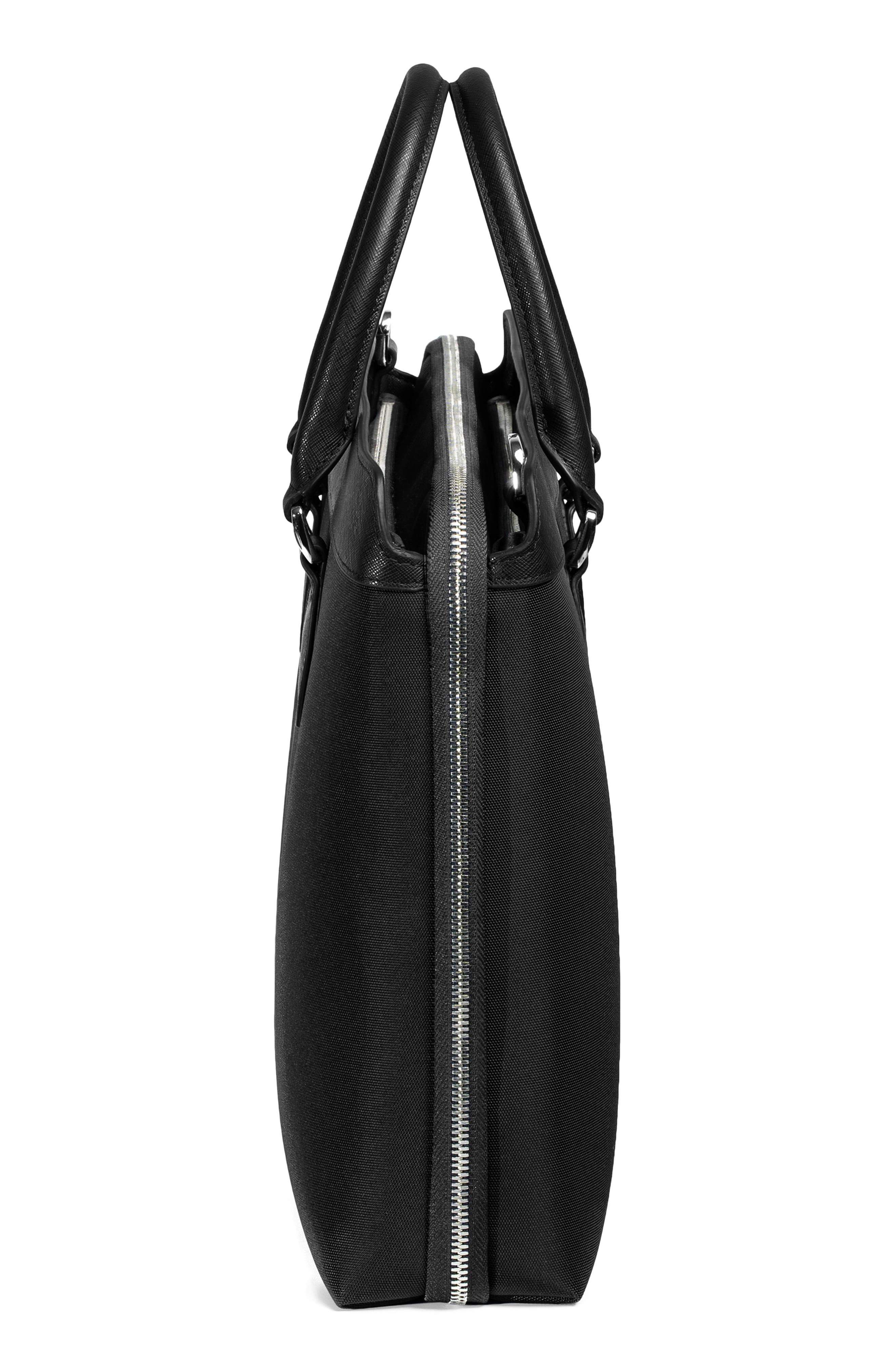 Maverick & Co. Alpha Nylon Briefcase, Alternate, color, Black