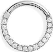 MARIA TASH 16-Gauge Diamond Front Eternity Clicker Earring