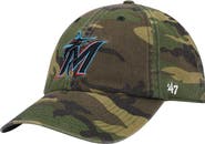 '47 Men's '47 Camo Miami Marlins Team Clean Up Adjustable Hat