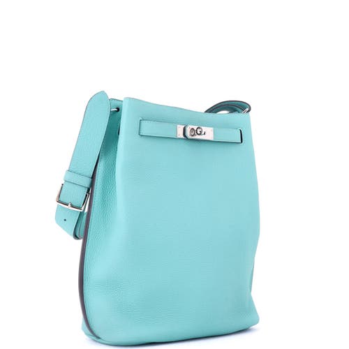Pre-owned Hermes Hermes So Kelly Bag Togo 22 In Blue