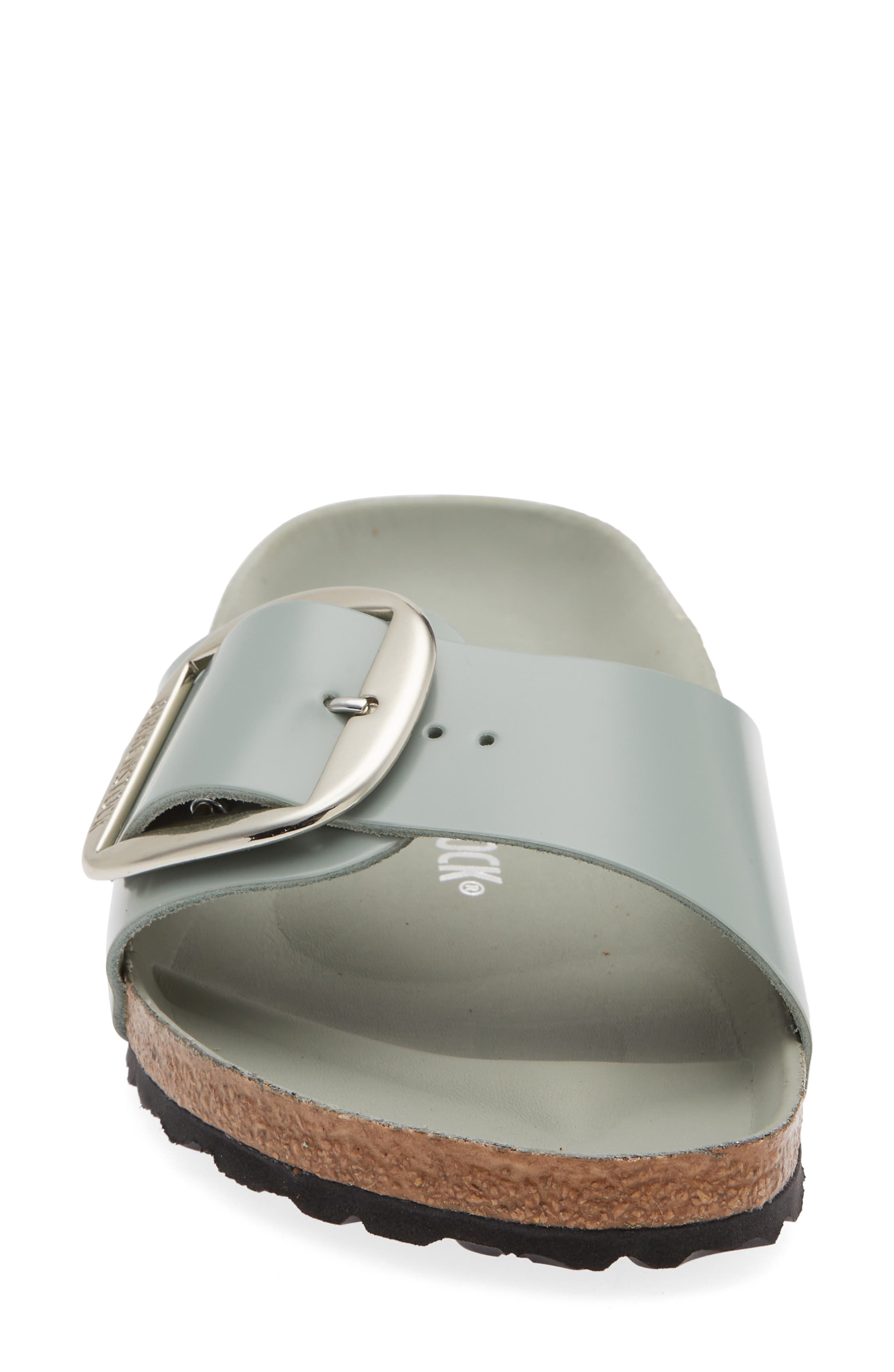 Madrid Big Buckle Slide Sandal, Alternate, color, PURE SAGE HIGH SHINE