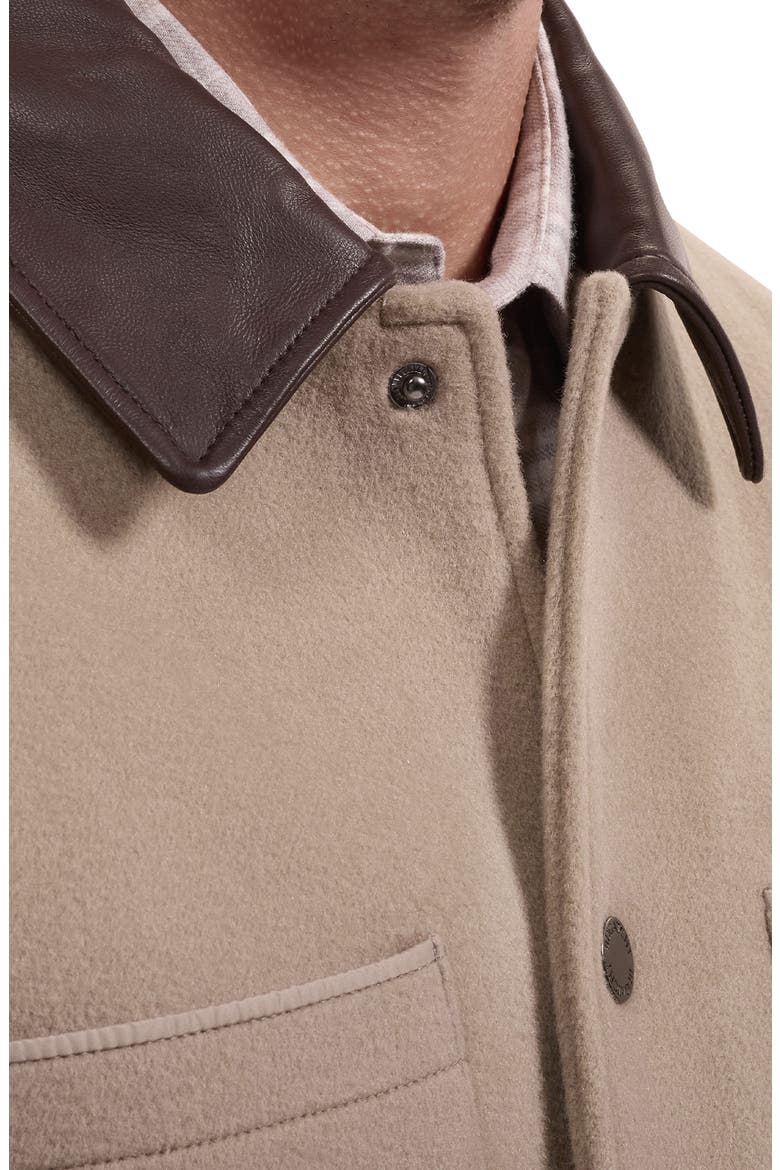 Wool & Cashmere Hybrid Shirt Jacket, Alternate, color, TAUPE