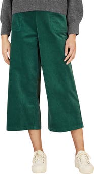 Yumi Cord Cropped Wide Leg Pants