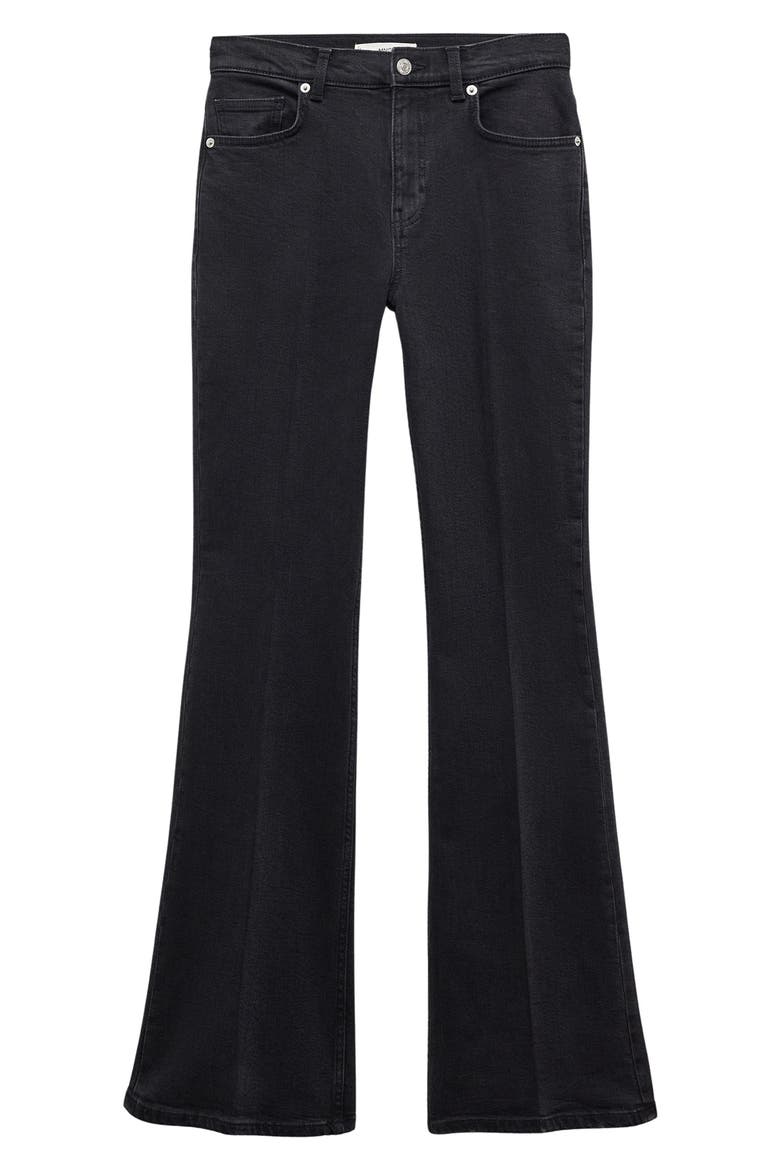 Kick Flare Jeans, Alternate, color, BLACK DENIM