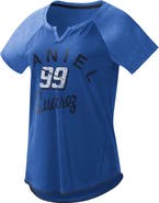 G-III 4HER BY CARL BANKS Women's G-III 4Her by Carl Banks Royal Daniel Suarez Grand Slam Tri-Blend Notch V-Neck T-Shirt