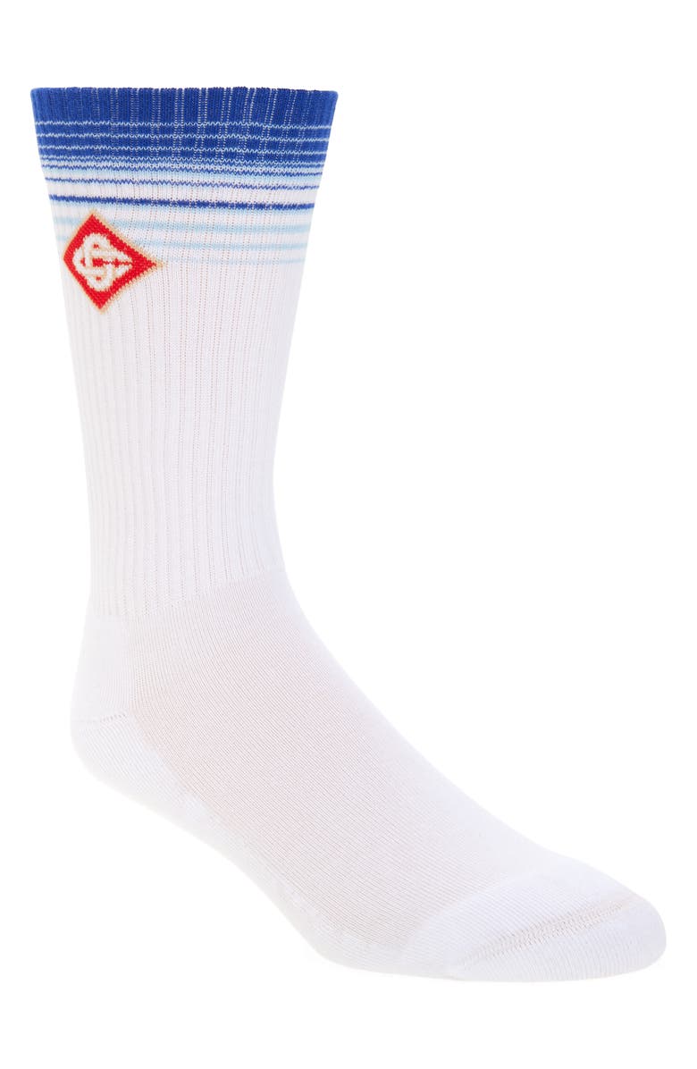 Casablanca Logo Crew Socks, Main, color, 